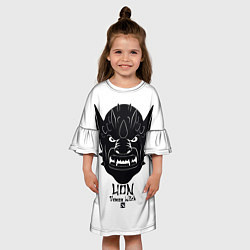 Платье клеш для девочки Lion: Demon Witch, цвет: 3D-принт — фото 2