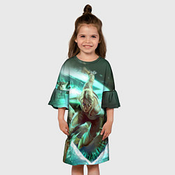 Платье клеш для девочки Цири, цвет: 3D-принт — фото 2