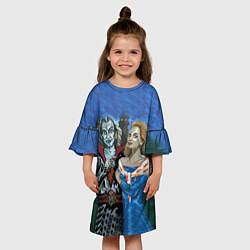 Платье клеш для девочки Король и Шут, цвет: 3D-принт — фото 2