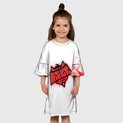 Платье клеш для девочки HellRaisers: White collection, цвет: 3D-принт — фото 2