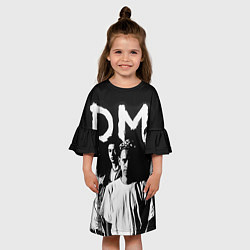 Платье клеш для девочки Depeche mode: black, цвет: 3D-принт — фото 2