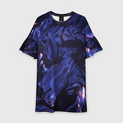 Платье клеш для девочки Нефть, цвет: 3D-принт