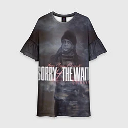 Платье клеш для девочки Lil Wayne: Sorry the wait, цвет: 3D-принт