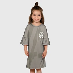 Платье клеш для девочки Linkin Park: Grey style, цвет: 3D-принт — фото 2