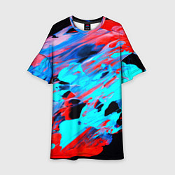 Платье клеш для девочки Краски лета, цвет: 3D-принт