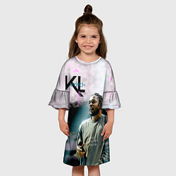 Платье клеш для девочки KL: Kendrick Lamar, цвет: 3D-принт — фото 2