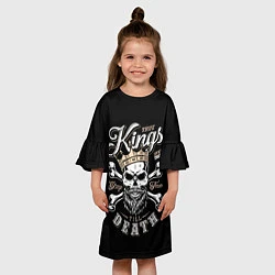 Платье клеш для девочки Kings death, цвет: 3D-принт — фото 2