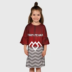 Платье клеш для девочки Twin Peaks, цвет: 3D-принт — фото 2