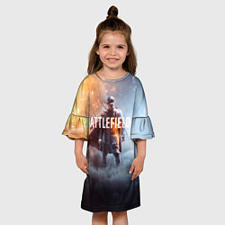Платье клеш для девочки Battlefield One, цвет: 3D-принт — фото 2