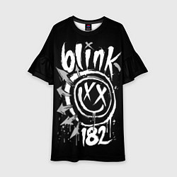 Платье клеш для девочки Blink-182, цвет: 3D-принт