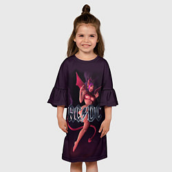 Платье клеш для девочки AC/DC: Devil Girl, цвет: 3D-принт — фото 2