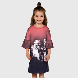 Платье клеш для девочки Linkin Park Честер, цвет: 3D-принт — фото 2