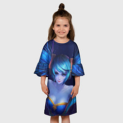 Платье клеш для девочки Help, цвет: 3D-принт — фото 2
