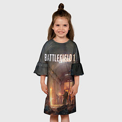 Платье клеш для девочки Battlefield War, цвет: 3D-принт — фото 2