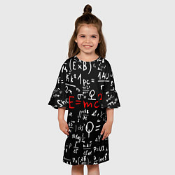 Платье клеш для девочки E=mc2: Black Style, цвет: 3D-принт — фото 2