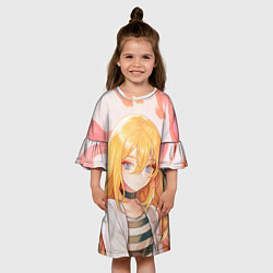 Платье клеш для девочки Satsuriku no Tenshi, цвет: 3D-принт — фото 2