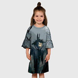 Платье клеш для девочки Halloween Scarecrow, цвет: 3D-принт — фото 2