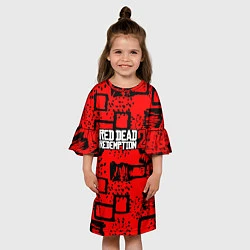 Платье клеш для девочки Red Dead Redemption 2, цвет: 3D-принт — фото 2