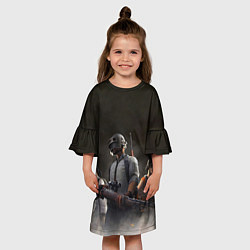 Платье клеш для девочки PUBG Soldier, цвет: 3D-принт — фото 2