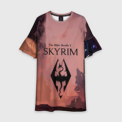 Платье клеш для девочки The Elder Scrolls 5: Skyrim, цвет: 3D-принт