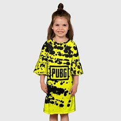 Платье клеш для девочки PUBG: Yellow Stained, цвет: 3D-принт — фото 2