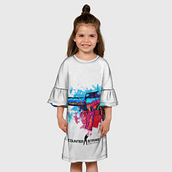Платье клеш для девочки CS:GO Hyper Beast M16, цвет: 3D-принт — фото 2