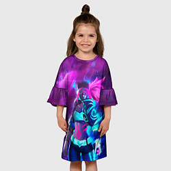 Платье клеш для девочки KDA Akali, цвет: 3D-принт — фото 2