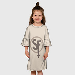 Платье клеш для девочки SANITYS FALL, цвет: 3D-принт — фото 2