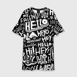 Платье клеш для девочки Hello Pattern, цвет: 3D-принт