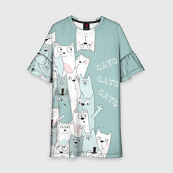 Платье клеш для девочки Cats World, цвет: 3D-принт