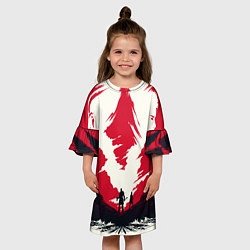 Платье клеш для девочки God of War: Mountain Warrior, цвет: 3D-принт — фото 2