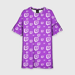 Платье клеш для девочки Twitch: Violet Pattern, цвет: 3D-принт