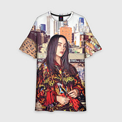 Платье клеш для девочки Billie Eilish: Street Style, цвет: 3D-принт