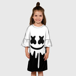 Платье клеш для девочки MELLO BLACK x WHITE, цвет: 3D-принт — фото 2