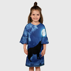 Платье клеш для девочки WOLF, цвет: 3D-принт — фото 2