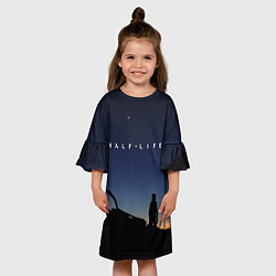 Платье клеш для девочки HALF-LIFE, цвет: 3D-принт — фото 2