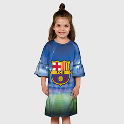 Платье клеш для девочки FC Barcelona, цвет: 3D-принт — фото 2