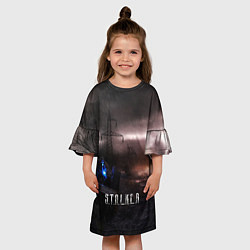 Платье клеш для девочки STALKER GAME, цвет: 3D-принт — фото 2