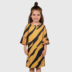 Платье клеш для девочки Кошачий окрас, цвет: 3D-принт — фото 2
