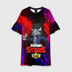 Платье клеш для девочки Brawl Stars CROW, цвет: 3D-принт