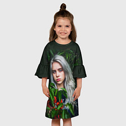 Платье клеш для девочки BILLIE EILISH, цвет: 3D-принт — фото 2