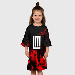 Платье клеш для девочки Lindemann, цвет: 3D-принт — фото 2