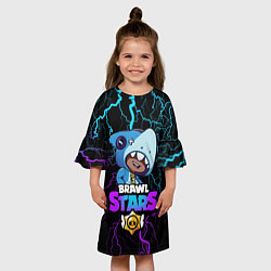 Платье клеш для девочки Brawl Stars LEON SHARK, цвет: 3D-принт — фото 2
