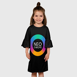 Платье клеш для девочки NEO CHROME, цвет: 3D-принт — фото 2
