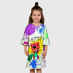 Платье клеш для девочки Brawl Stars, цвет: 3D-принт — фото 2