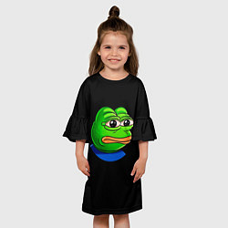 Платье клеш для девочки Frog, цвет: 3D-принт — фото 2