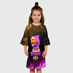 Платье клеш для девочки Brawl Stars Sandy, цвет: 3D-принт — фото 2