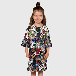 Платье клеш для девочки Дискография EMINEM, цвет: 3D-принт — фото 2