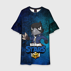 Платье клеш для девочки Brawl Stars CROW, цвет: 3D-принт