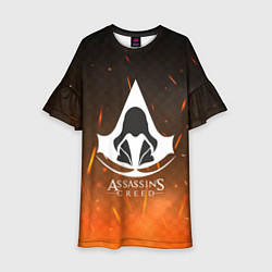 Платье клеш для девочки Assasin's creed, цвет: 3D-принт